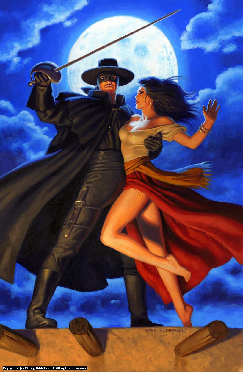 Greg Hildebrandt Zorro #1 Poster Painting Original Art 